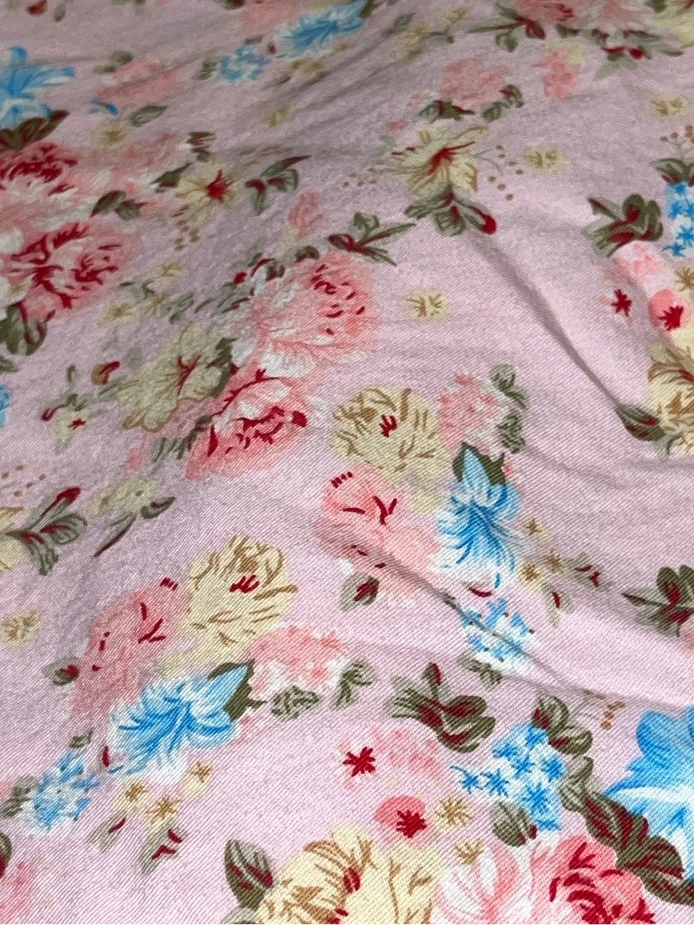 Fadfay~ Floral Pink 100% Cotton Duvet Cover with Roses ~ 86x73”